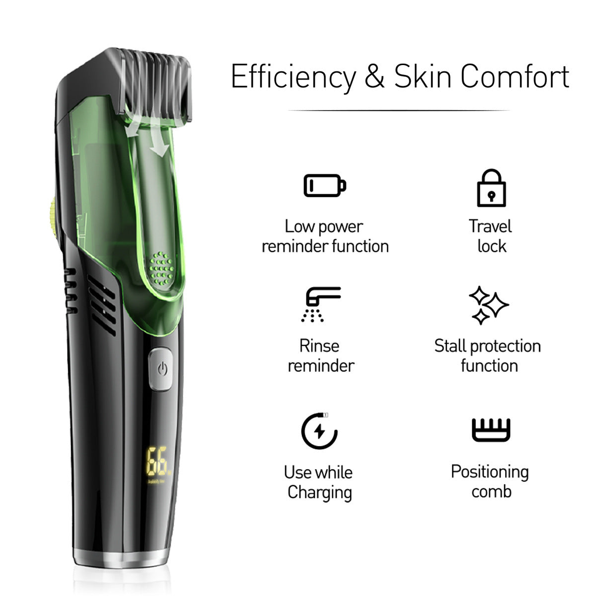 Automatic Suction Waterproof Hair Clipper